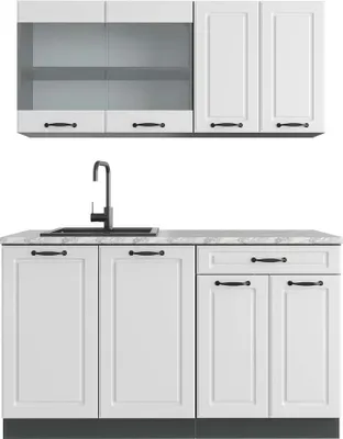 Obrázek produktu pro Jednotková kuchyně Vicco R-Line Bílý venkovský dům 140 cm , PD Mramor, Model 43283