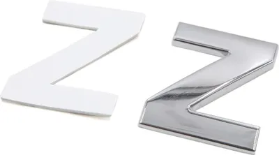 Produktbild von Silberfarbener Metall-Z-Buchstaben-Alphabet-Aufkleber, Emblem-Abzeichen-Aufkleber für Auto