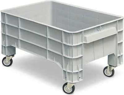 Produktbild von Rollbehälter 150 Liter, LxBxH 1030 x 630 x 440/560 mm, grau