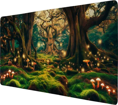 Produktbild von Verzauberter Mystischer Wald Schreibtischunterlage 69x31cm XXL Mauspad -