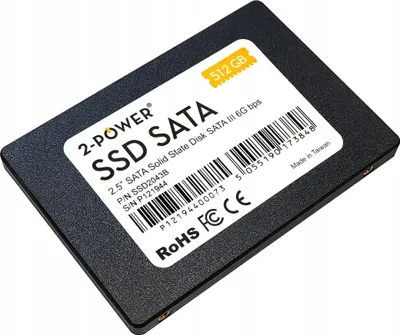 Produktbild von Ssd 2-Power 512Gb 2.5'' Sata Iii 7Mm Geschwindigkeit Leistung Sicherheit