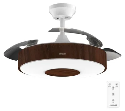 Obrázek produktu pro Cecotec EnergySilence Aero 4200 Invisible DarkWood, Domácí vrtulový ventilátor, Hnědá, Bílá, Strop, 25 m², 106 cm, Dálkový ovladač