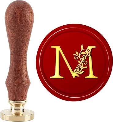 Immagine prodotto di Timbro con iniziali in ottone, 30 mm, con manico in legno