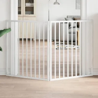 Produktbild von Faltbares Hundegitter mit 2 Paneelen in Weiß, 160 cm aus Pappelholz