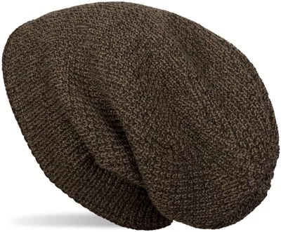 Produktbild von styleBREAKER Uni melierte Feinstrick Beanie Mütze mit Fleece Futter, Slouch Longbeanie, warme Winter Strickmütze 04024153