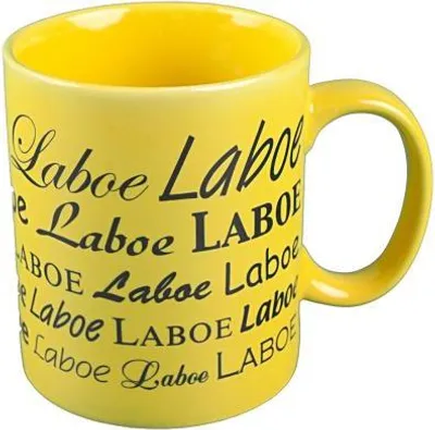 Produktbild von Keramiktasse mit Print Laboe 57555 gelb