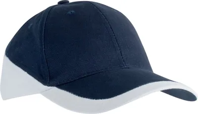 Produktbild von K-Up Uni Kappe Panel Cap Baseball Cap Combed Baseballcap Basecap, Größe:U, Farbe:Navy/White
