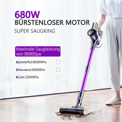 Productafbeelding van 2026 80000PA/680W Krachtige stofzuiger met SmartAI technologie, draadloos, 8-in-1, slim touchscreen display, stofzuiger met luchtfilter, geschikt voor het opzuigen van dierenharen