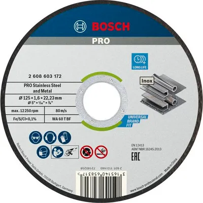 Produktbild von PRO Stainless Steel and Metal Trennscheibe, 125 x 1.6 x 22.23 mm, gerade
