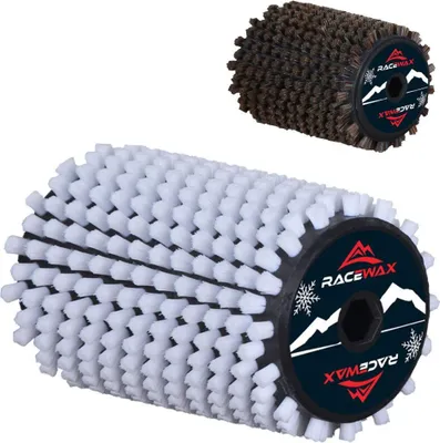 Image de Brosse rotative RaceWax en nylon et crin de cheval Set Brosse rotative 120mm Brosse rotative pour semelles