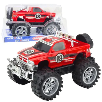 Produktbild von Heckgetriebener Geländewagen mit großen Rädern, rot 27cm