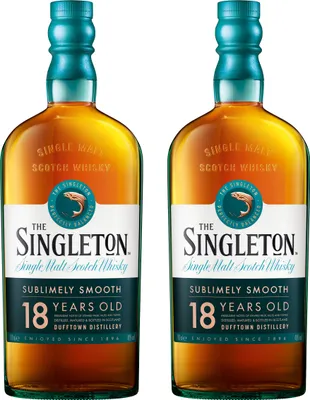 Immagine prodotto di Singleton Of Dufftown 18 anni, confezione da 2, malto, whisky, scozzese, alcol, bevanda alcolica, bottiglia, 40%, 700 ml, 661597