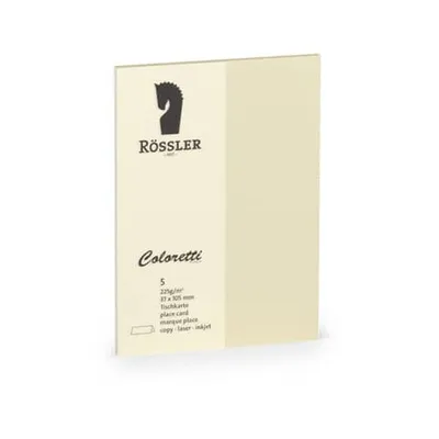 Produktbild von Tischkarte Coloretti A7 VE=5 Stück creme.
