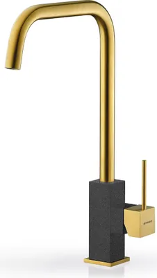 Produktbild von PYRAMIS Einhebelmischer ADELITA PVD in GOLD mit Festauslauf / Armatur / Mischbatterie