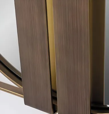 Immagine prodotto di Elegante specchio da parete rotondo Inserti in metallo di design Stile moderno