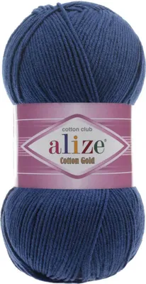100g Strickgarn Alize Cotton Gold Uni Klassikgarn Häkelgarn nachtblau