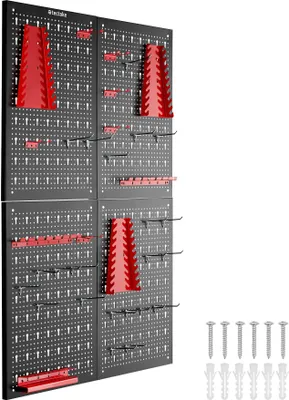 Produktbild von Werkzeuglochwand Jonah mit Haken und Halterungen - 4-teilig