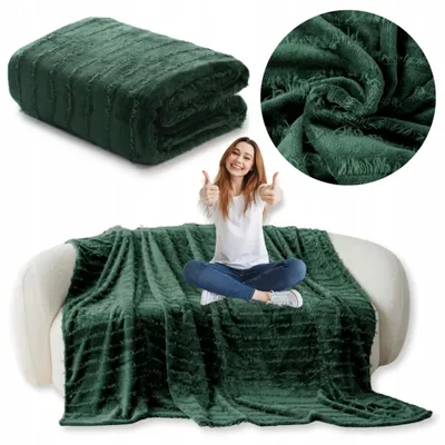 Produktbild von Łóżkoholicy Kuscheldecke Mikrofaser 160x200 cm Fransen