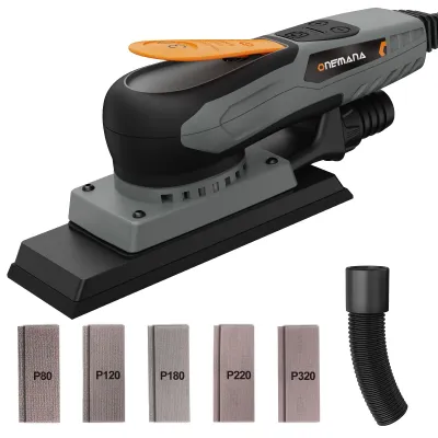 Exzenterschleifer 350 W, 4000–10000 U/min, 198×70 mm, 10 Blätter