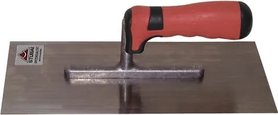 Produktbild von Glättekelle L.280mm B.130mm 2K-Griff Zahn 8x8 Bandstahl S.0,75mm STUBAI