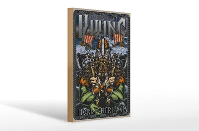 Produktbild von Holzschild Wikinger 20x30cm Scandinavian Viking Heritage