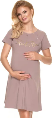 Produktbild von PeeKaBoo Umstandsnachthemd für Damen Dread cappuccino S/M