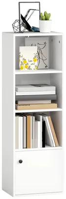 Image de Bibliothèque, design moderne, étagères ouvertes, BLANC