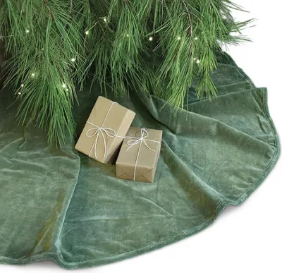 Produktbild von Unique Living |  Baumrock Kelsey 120Øcm ölgrün | Weihnachtsbaumtuch