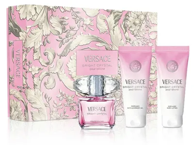 Image de Vaporisateur Edt 50ml/Gel bain et douche 50ml/Lotion pour le corps 50ml Versace Bright Crystal Giftset