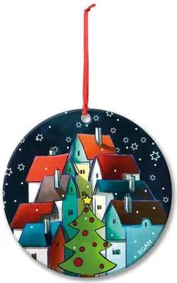 Immagine prodotto di Ornamento natalizio Egan Villaggio di Natale 7 x 7 cm
