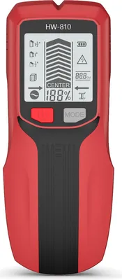 Immagine prodotto di Scanner da parete Stud Finder, rilevatore portatile con display LCD per legno, metallo e cavi CA Rosso