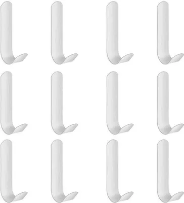Immagine prodotto di Ganci autoadesivi - Ganci da parete - Ideali come portasciugamani in cucina, bagno e balcone - 12 pezzi - Bianco