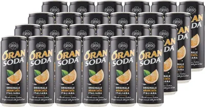 Immagine prodotto di 48x bibita analcolica Oransoda all'arancia e limonata, 33cl