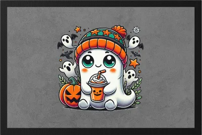 Produktbild von Süßes Geister-Design Fußmatte Halloween Kürbis Herbst Geist niedlich