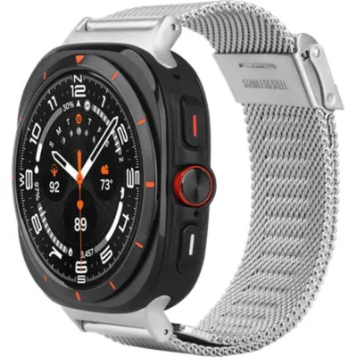 Image de Bracelet SilkSteel pour Samsung Galaxy Watch Ultra (25/24), métal.