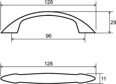 Produktbild von Iluna 96 Möbelgriff aus mattem Nickel + Schrauben