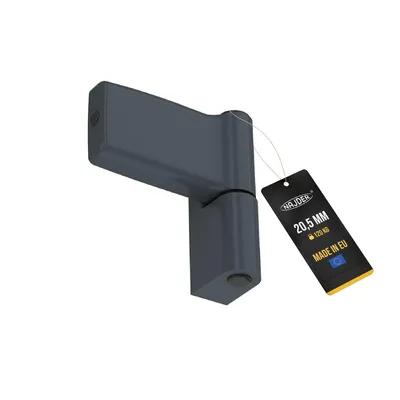 Produktbild von NAJDER Jocker Türscharnier für PVC-Türzargen, monolithische Struktur, einbruchhemmend, Schiebehülse, Tragfähigkeit 120 kg, Falzhöhe 20,5 mm, Antrazit RAL 7016M