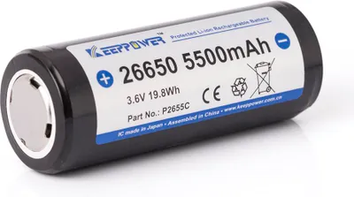 Produktbild von Keeppower Lithium Ionen Akku Typ 26650 5500 mAh