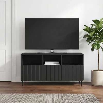 Produktbild von vidaXL TV-Schränk Schwarz 102 x 34,5 x 50 cm Holzwerkstoff