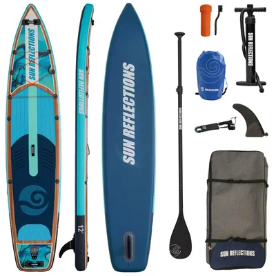 Immagine prodotto di Sun Reflections XL SUP Board 12.0 Set Stand Up Paddle per famiglie e principianti 366×84×15 cm