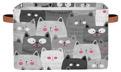 Imagen del producto de Juego de 2 cestas plegables con motivos de animales