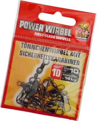 Produktbild von Tönnchenwirbel mit Sicherheitskarabiner 10 Stück Gr. 10