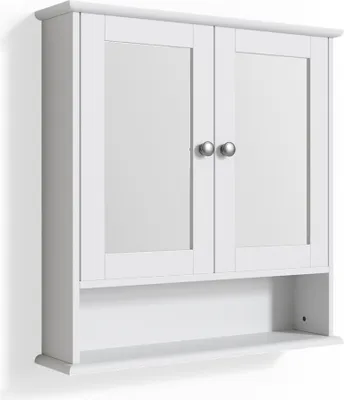 Immagine prodotto di Specchio contenitore bagno Vicco Bianco Bianco 56 x 58 cm, Model 31126