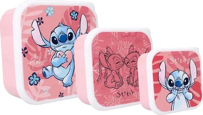 Produktbild von Vadobag Snackbox 3 tlg. Brotboxen Stitch Bon Appetit!