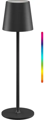 Obrázok produktu pre Bezdrôtová LED stolná lampa, veľkosť M, 38 cm, RGBW, čierna
