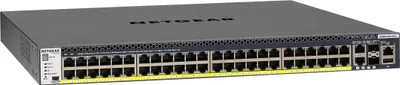 Obrázek produktu pro Netgear M4300-52G-PoE+ - Switch - L3 - řízený - 2 x 10/100/1000/10000 + 2 x 10 Gigabit SFP+ + 48 x 10/100/1000 (PoE+)