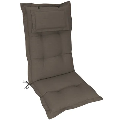 Produktbild von Herlag Gartenstuhlauflage für Hochlehner AVA mit Kopfpolster Taupe 123x50x9cm 1 Stück