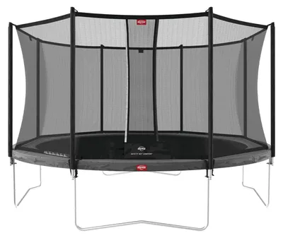 Produktbild von BERG Trampolin Favorit Regular 380 + Sicherheitsnetz Comfort Stahlrahmen Grau