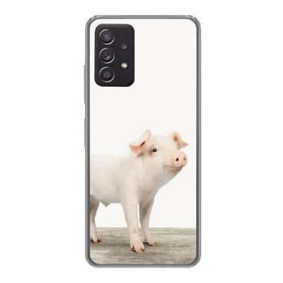 Produktbild von MuchoWow® Handyhülle Schutzhülle Hülle für Samsung galaxy a73 Ferkel - Groß - Tiere - Rosa - Jungen - Mädchen - Kinder Silikon Softcase Handy Hülle - Handyhülle
