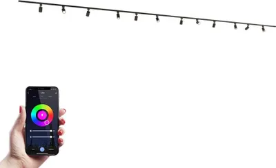 Image de HOFTRONIC - Kit système de rails 4 x 1,5 m 12 spots RGBWW GU10 IP20